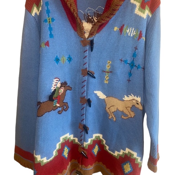 Storybook knits western plus size 2x cardigan handknits home shopping network - Picture 7 of 15